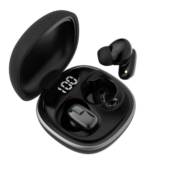 In-ear HiFi sound bluetooth earbuds with LED remaning battery power digital display